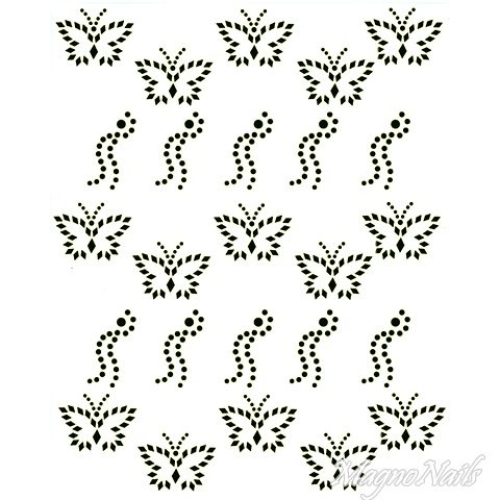 Crystal Nail Sticker - Bindis - schwarz Strasssteine Strass Aufkleber selbstklebende Nailart Nail art