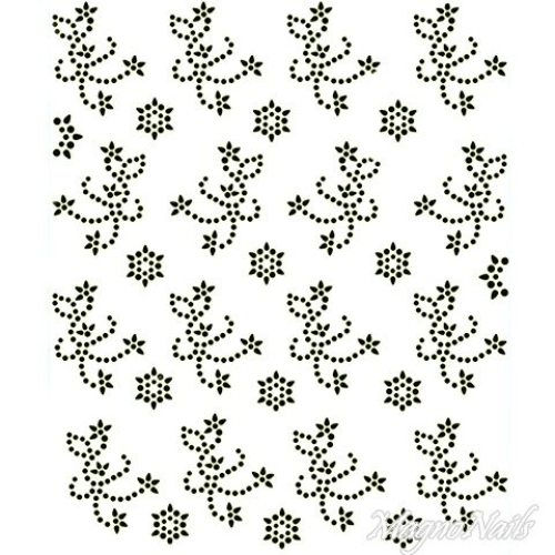 Crystal Nail Sticker - Bindis - schwarz Strasssteine Strass Aufkleber selbstklebende Nailart Nail art