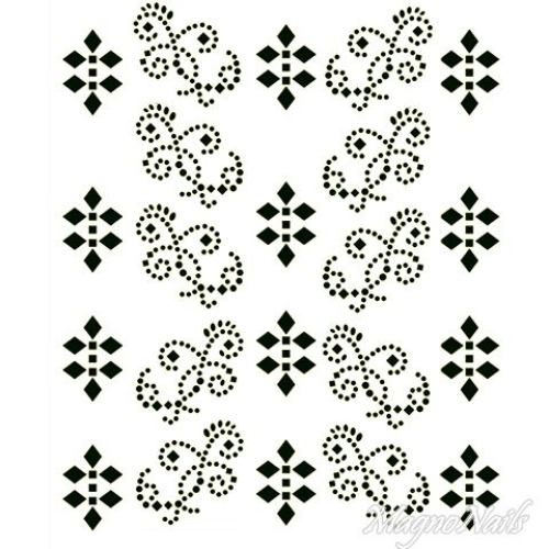 Crystal Nail Sticker - Bindis - schwarz Strasssteine Strass Aufkleber selbstklebende Nailart Nail art