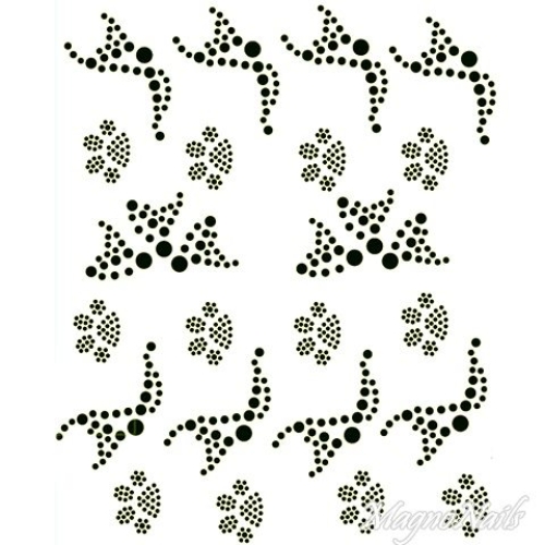 Crystal Nail Sticker - Bindis - schwarz Strasssteine Strass Aufkleber selbstklebende Nailart Nail art