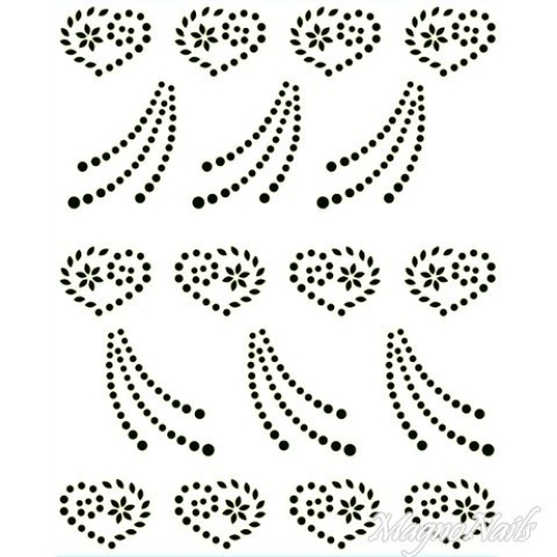 Crystal Nail Sticker - Bindis - schwarz Strasssteine Strass Aufkleber selbstklebende Nailart Nail art
