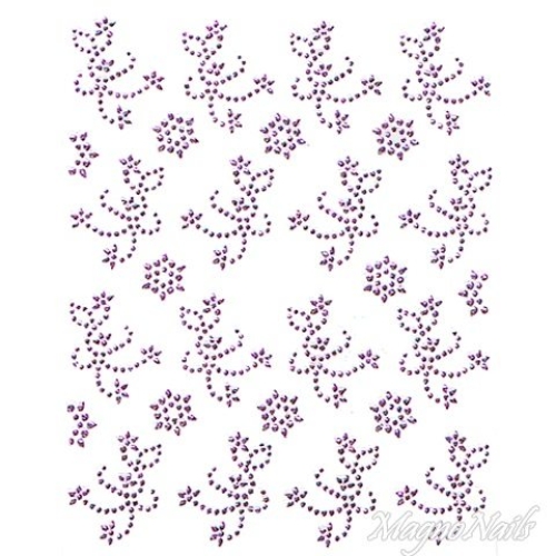 Crystal Nail Sticker - Bindis - lila Strasssteine Strass Aufkleber selbstklebende Nailar Nail art