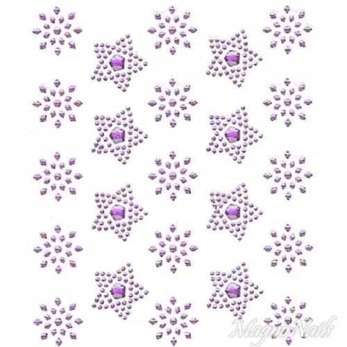 Crystal Nail Sticker - Bindis - lila Strasssteine Strass Aufkleber selbstklebende Nailart Nail art