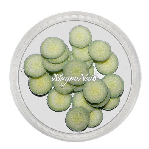 Einlegemotive - Fimo Früchte - Gurke Nails Nagel Nögel Nailart