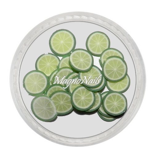 Einlegemotive - Fimo Früchte - Limette Nails Nagel Nögel Nailart