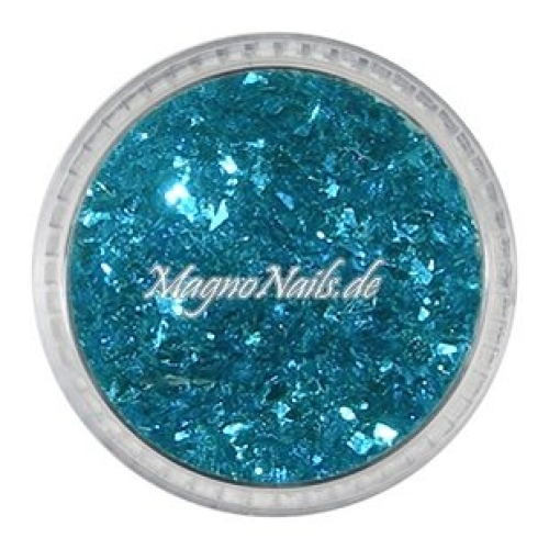 Feine Glitter Flakes türkis metallic Nails Nagel Nögel Nailart