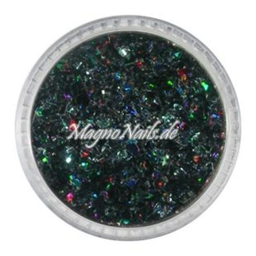 Feine Glitter Flakes schwarz hologramm Nails Nagel Nögel Nailart