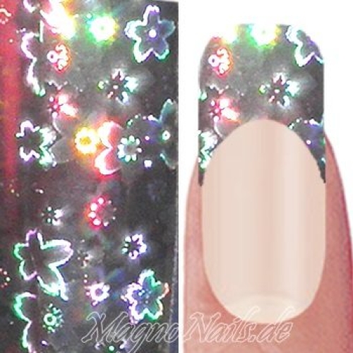 Nail Art Transfer Folie 1,5m - Nail Foil - Magic Flowers Nailart Nails Nägel Schmuck TransferFolie Nagelfolie Nageldesign
