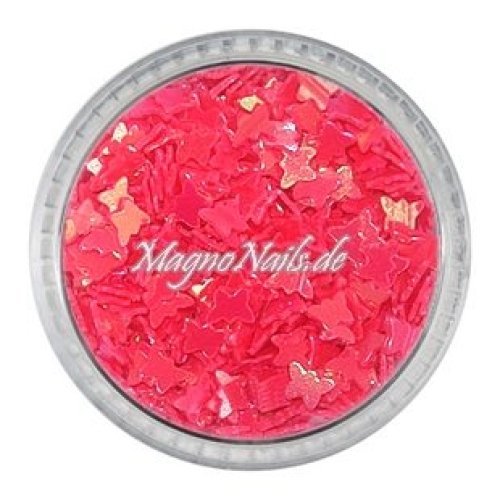 Glitter Shapes - Einlegemotive - Schmetterlinge korallenrot Nail Art Nails Nagel Nögel Nailart