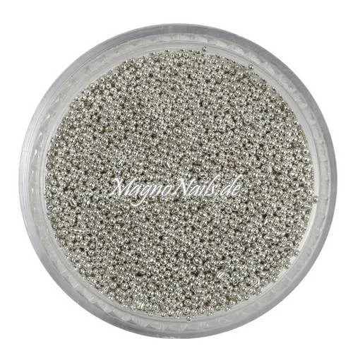 Nail Art Glasperlen - Glas Beads - silber Nägel Nail art Nailart Nageldesign Nagel