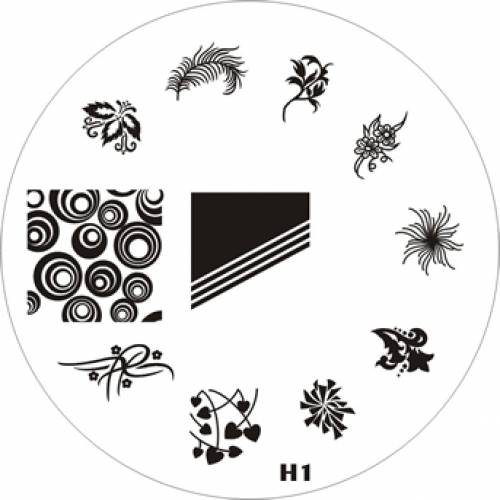Stamping Schablone H1