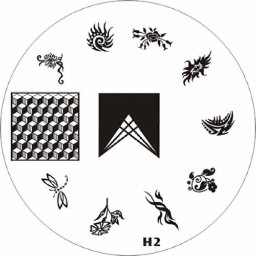 Stamping Schablone H 2