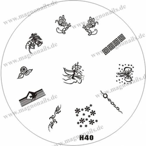 Nail Stamping Schablone H40
