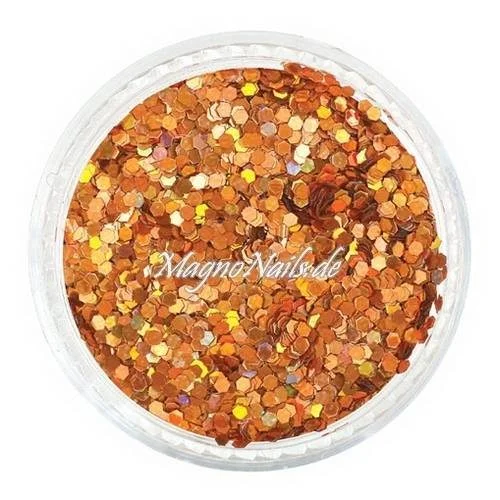 Nail Art Pailetten kupfer hologramm 1mm Nägel Nails Nailart Nageldesign Nagel GlitzerPailetten