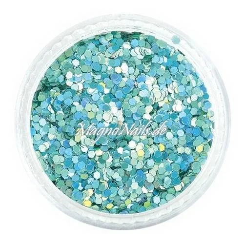 Nail Art Pailetten mint hologramm 1mm Nägel Nails Nailart Nageldesign Nagel GlitzerPailetten