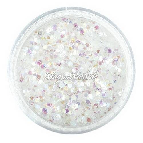 Nail Art Pailetten weiß irisierend 1mm Nägel Nails Nailart Nageldesign Nagel GlitzerPailetten