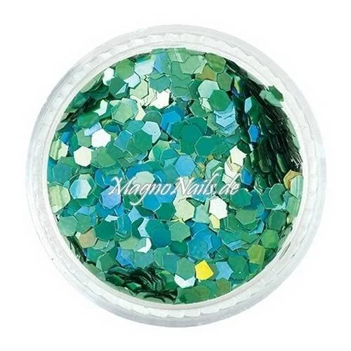 Nail Art Pailetten mint hologramm 3mm Nägel Nails Nailart Nageldesign Nagel GlitzerPailetten