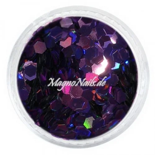Nail Art Pailetten lila hologramm 3mm Nägel Nails Nailart Nageldesign Nagel GlitzerPailetten