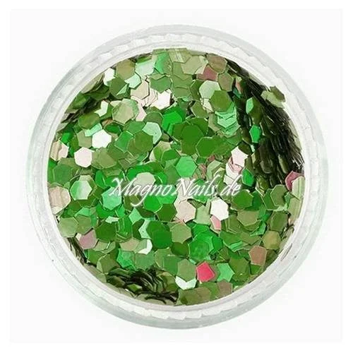 Nail Art Pailetten apfelgrün hologramm 3mm Nägel Nails Nailart Nageldesign Nagel Glitzer Pailetten