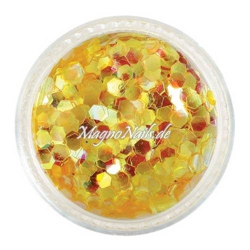 Nail Art Pailetten gelb 3mm Nägel Nails Nailart Nageldesign Nagel GlitzerPailetten