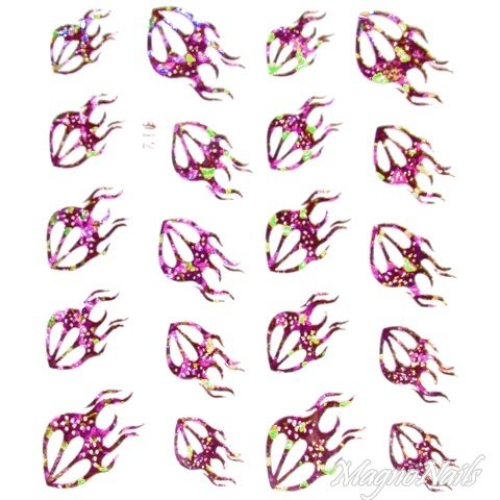 2D Nail Art One Stoke Sticker
