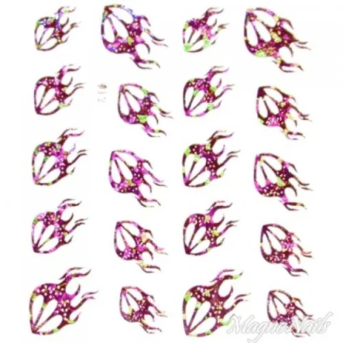 2D Nail Art One Stoke Sticker