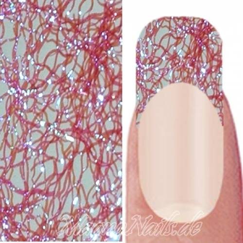 Nail Art Einlegemotive Netz - Laser Lace - Raspberry fein Nägel Nails Nailart Nageldesign Nagel Glitzer
