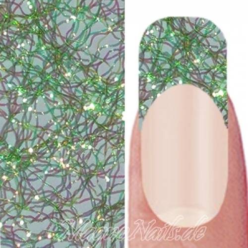 Nail Art Einlegemotive Netz - Laser Lace - Lime fein Nägel Nails Nailart Nageldesign Nagel Glitzer
