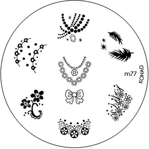 Original Konad Stamping Schablone m77 Nageldesign Nägel Schmuck Nails 
