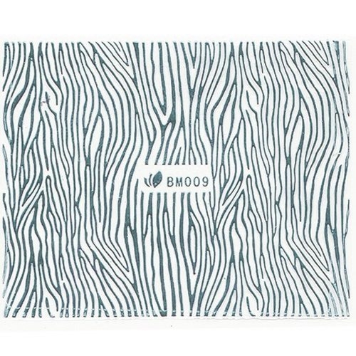 3D Metallic Sticker - silber Seblstklebende Aufkleber Nagelsticker Nagelaufkleber