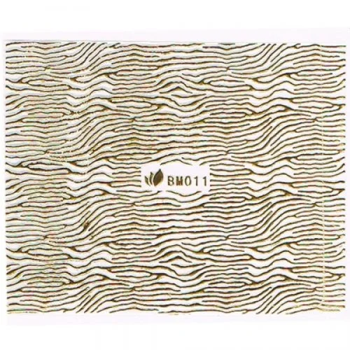 3D Metallic Sticker - gold Tiger