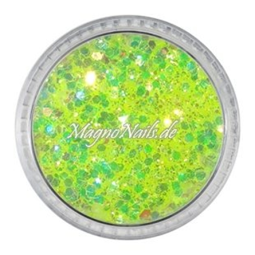 Nail Art Mix Glitterpuder neongelb Nägel Nails Nailart Nageldesign Nagel Glitzer Pailetten
