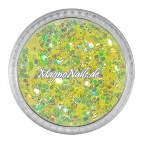 Nail Art Mix Glitterpuder zitronengelb Nägel Nails Nailart Nageldesign Nagel Glitzer Pailetten