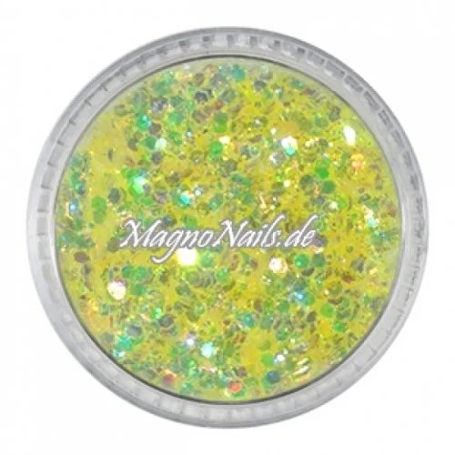 Nail Art Mix Glitterpuder zitronengelb Nägel Nails Nailart Nageldesign Nagel Glitzer Pailetten