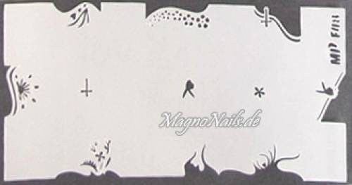 Preview: Nageldesign Nailart Nail Art Airbrush Schablone viele Designs