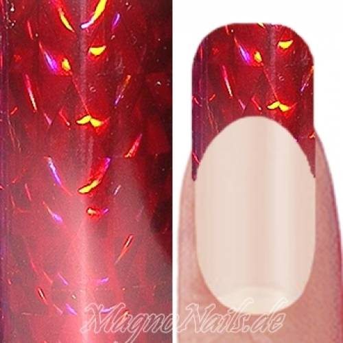 Nail Art Transfer Folie 1,5m - Nail Foil - Diamond Red Nagelfolie Nageldesign Folie Tranferfolie Nailart