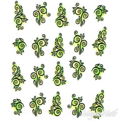 2D Nail Art One Stoke Sticker