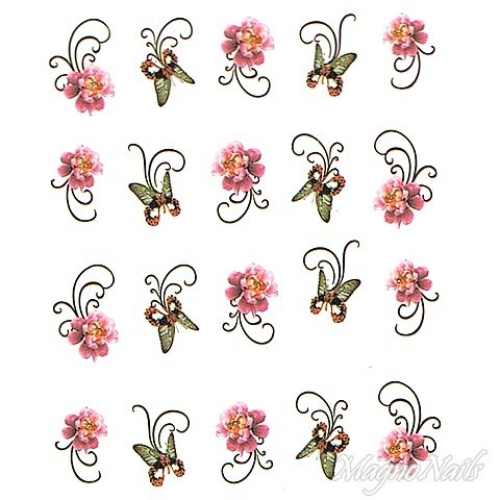 2D Nail Art One Stoke Sticker