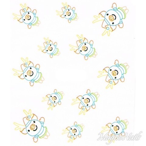 2D Nail Art One Stoke Sticker