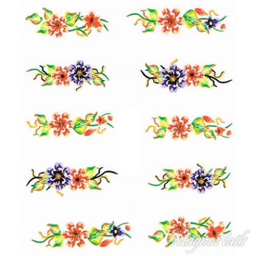 2D Nail Art One Stoke Sticker