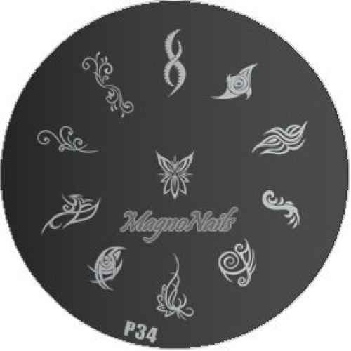 Nail Stamping Schablone P34
