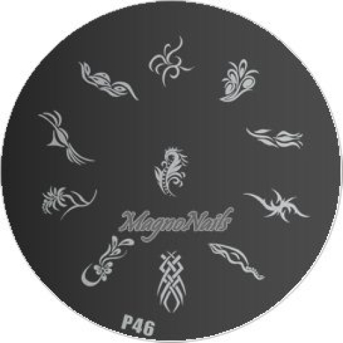 Nail Stamping Schablone P46