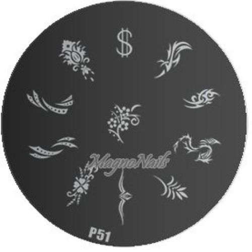 Nail Stamping Schablone P51
