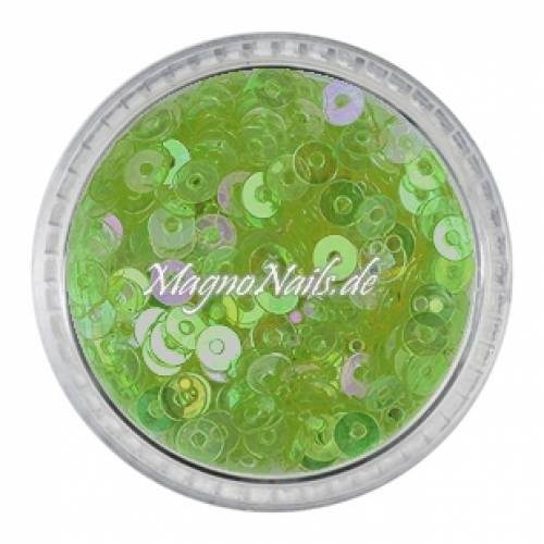 Nail Art Pailetten rund apfelgrün Nägel Nails Nailart Nageldesign Nagel GlitzerPailetten
