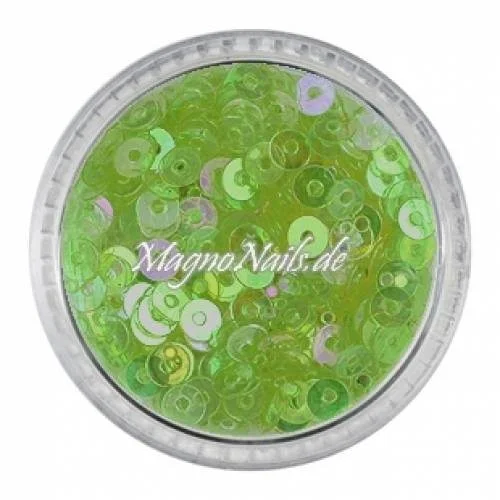 Nail Art Pailetten rund apfelgrün Nägel Nails Nailart Nageldesign Nagel GlitzerPailetten