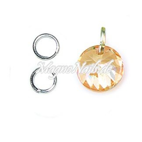 Nail Piercing rund - orange Nageldesign Nägel Schmuck Nails 
