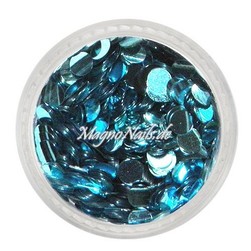 Runde Glitter - 3mm - hellblau Nageldesign Nägel Nails Nagelstudio Einleger Nailart