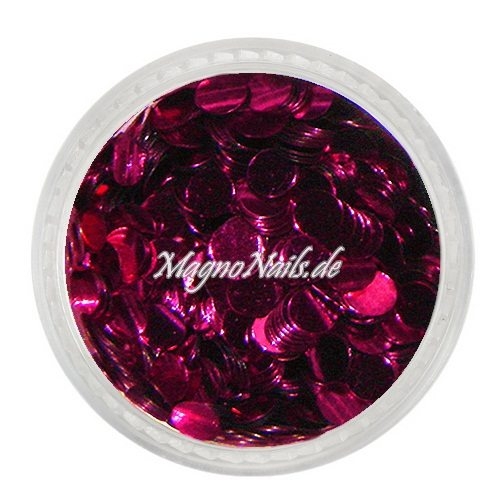 Runde Glitter - 3mm - pink Nageldesign Nägel Nails Nagelstudio Einleger Nailart