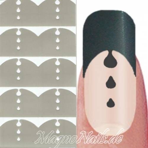 Nail Art Schablone - Nagellack Sticker Airbrush Nail Aufkleber selbstklebend