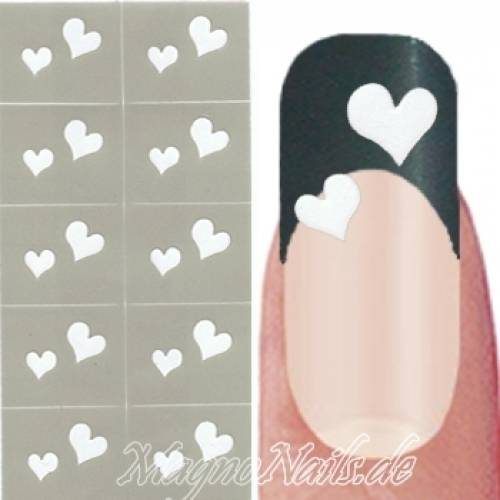 Nail Art Schablone - Nagellack Sticker Airbrush Nail Aufkleber selbstklebend